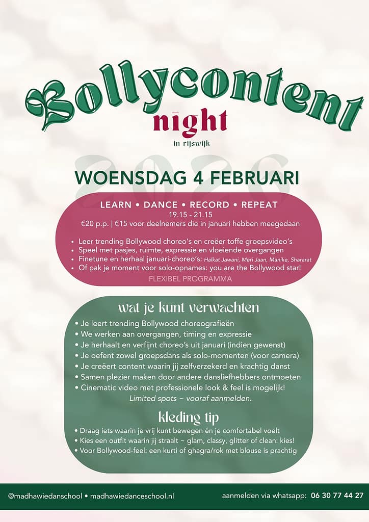Februari dans workshop Madhawie Dance School