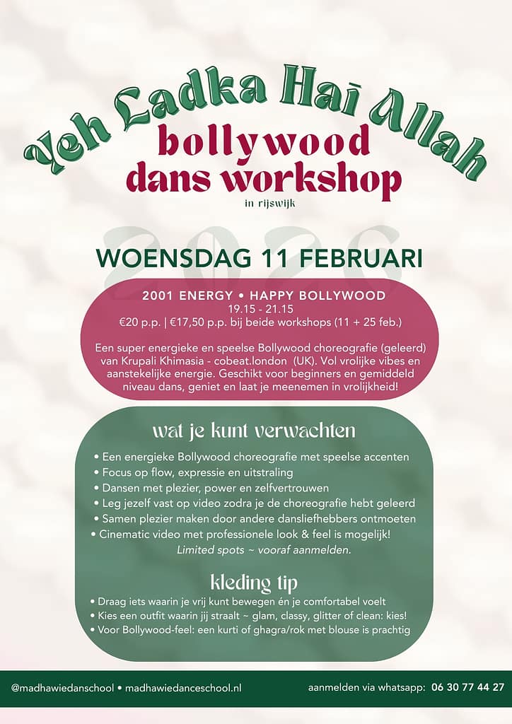 Februari dans workshop Madhawie Dance School